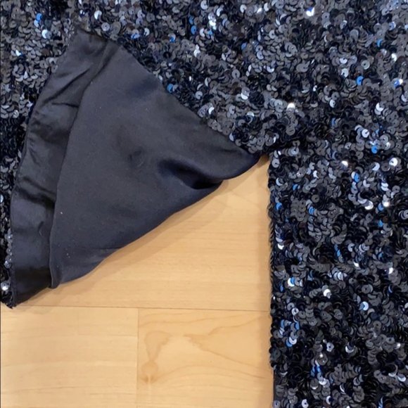 GRYPHON - Dark blue, silk, sequined jacket - Picture 7 of 15